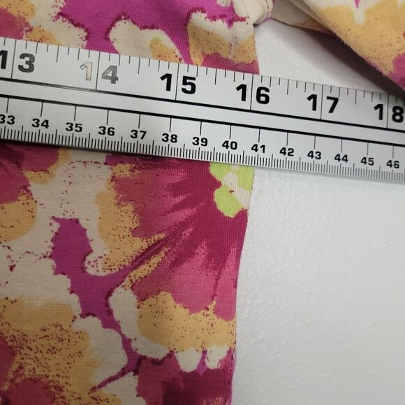 Free People Give Me More Floral Puff Sleeve Crop Top in Pop Combo size L NWT - Picture 7 of 8